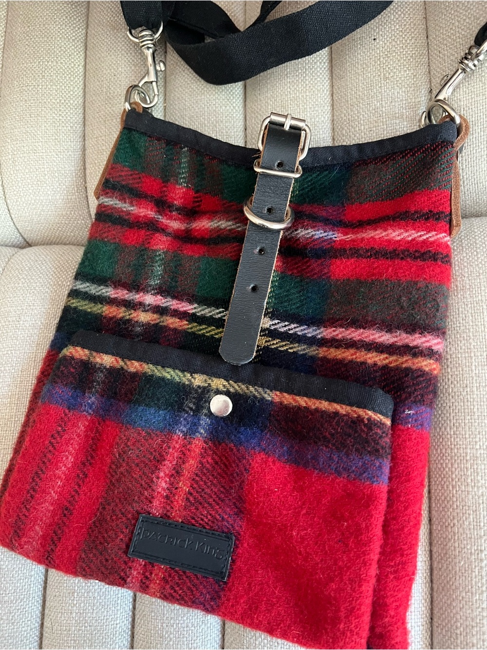 Patrick King Tartan Crossbody Bag